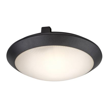 Rabalux - Zunanja stropna svetilka s senzorjem gibanja 1xE27/9W/230V IP65 premer 30 cm črna