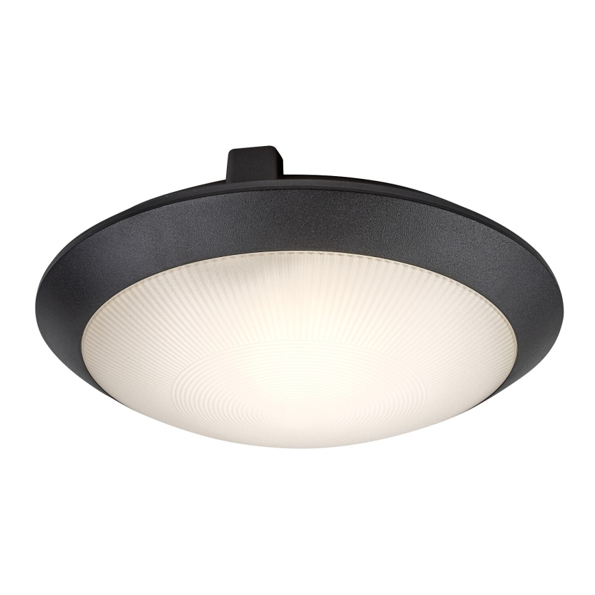 Rabalux - Zunanja stropna svetilka s senzorjem gibanja 1xE27/9W/230V IP65 premer 30 cm črna