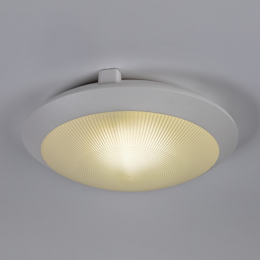 Rabalux - Vonkajšie stropné svietidlo so snímačom pohybu 1xE27/9W/230V IP65 pr. 30 cm biela