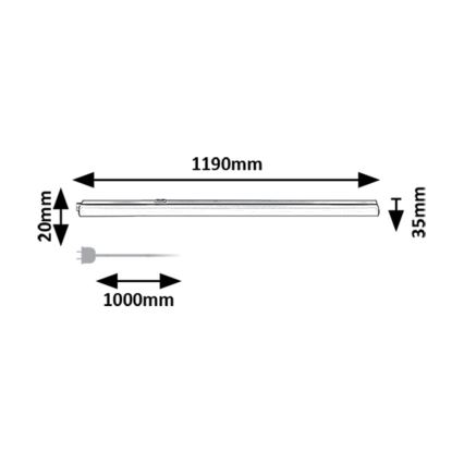 Rabalux - LED Podlinkové svietidlo LED/16W/230V 3000/4000K čierna
