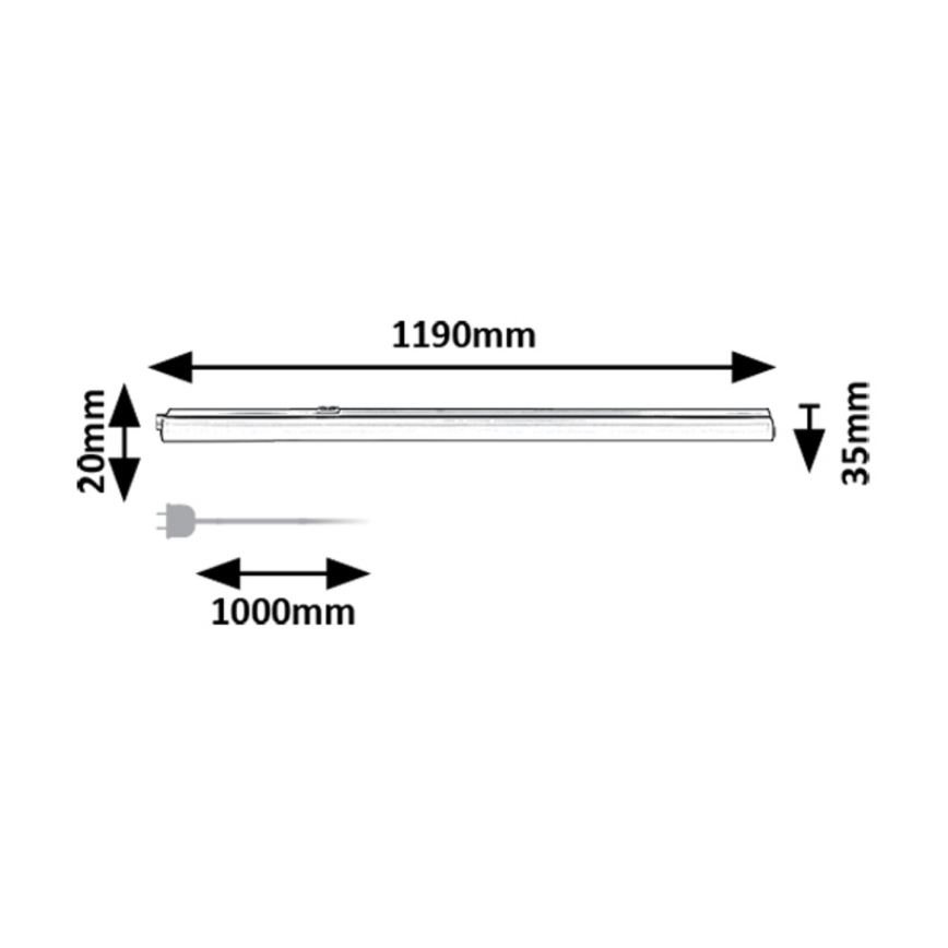 Rabalux - LED Podlinkové svietidlo LED/16W/230V 3000/4000K čierna