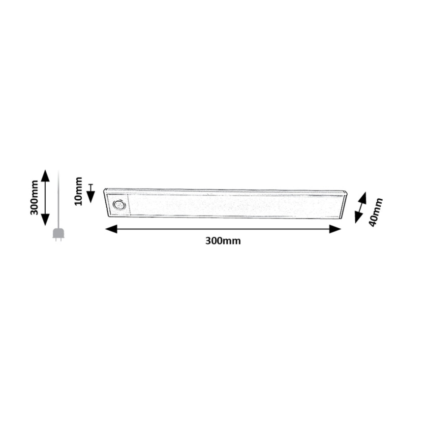 Rabalux - LED Podlinkové nabíjacie svietidlo so senzorom LED/2W/3,7V 1100mAh 4000K