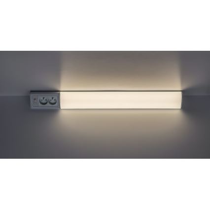 Rabalux - LED Podlinkové svietidlo so zásuvkami LED/15W/230V 4000K 70 cm biela