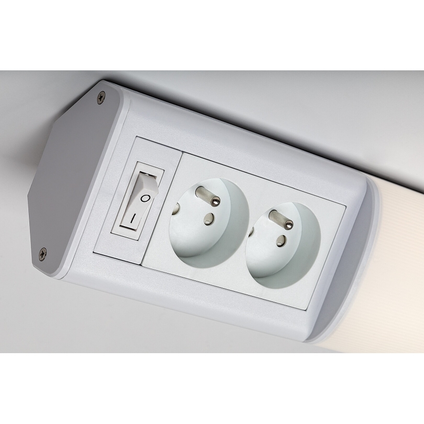 Rabalux - LED Podlinkové svietidlo so zásuvkami LED/15W/230V 4000K 70 cm biela