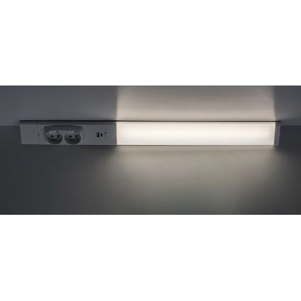 Rabalux - LED Podlinkové svietidlo so zásuvkami LED/18W/230V 4000K 60 cm biela