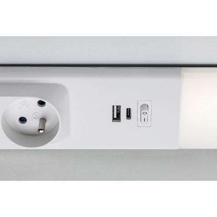 Rabalux - LED Podlinkové svietidlo so zásuvkami LED/18W/230V 4000K 60 cm biela