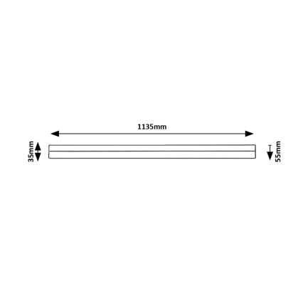 Rabalux - LED Podlinkové svietidlo LED/24W/230V 4000K 113 cm čierna