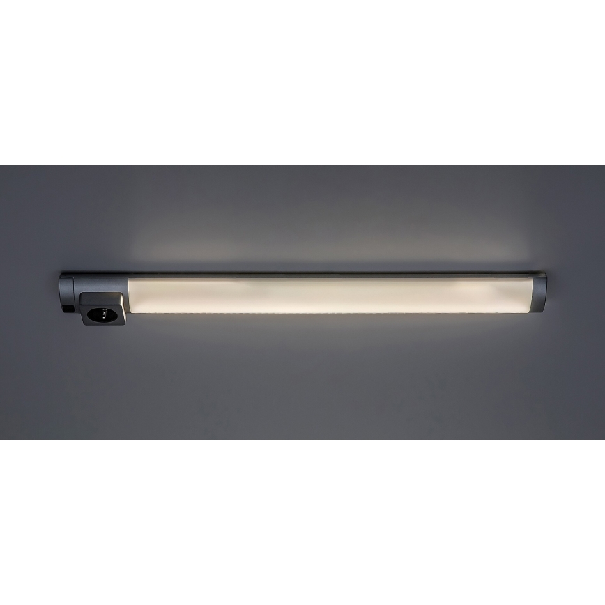 Rabalux - LED Podlinkové svietidlo so zásuvkou LED/8W/230V 4000K 68 cm matný chróm