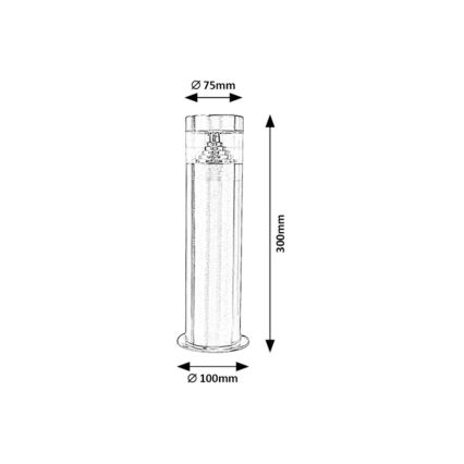 Rabalux - LED Vonkajšia lampa LED/7W/230V 30 cm IP54