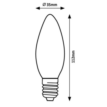 Rabalux - LED Žiarovka C35 E14/2W/230V 4000K Energetická trieda A