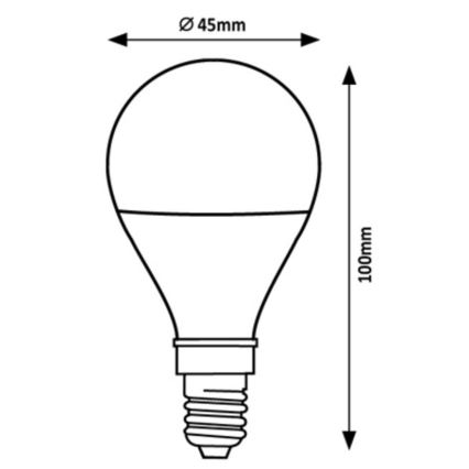 Rabalux - LED Žiarovka G45 E14/2W/230V 4000K Energetická trieda A