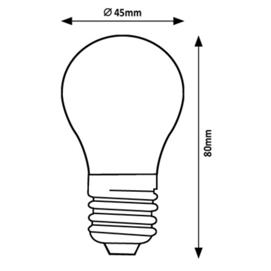 Rabalux - LED Žiarovka G45 E27/2W/230V 3000K Energetická trieda A
