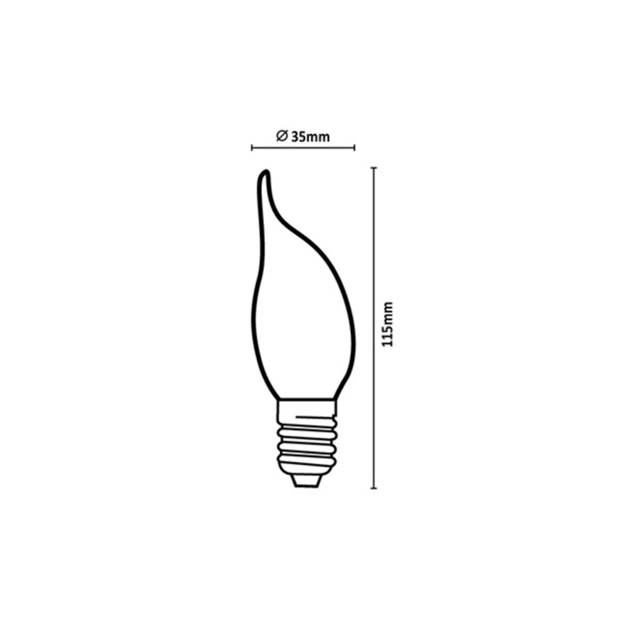 Rabalux - LED žiarovka FILAMENT CF35 E14/6W/230V 4000K