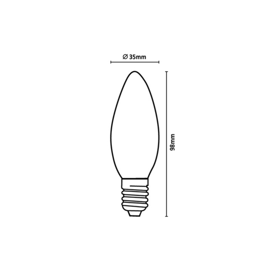 Rabalux - LED žiarovka FILAMENT C35 E14/4W/230V 3000K