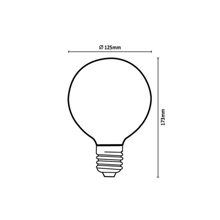 Rabalux - LED Žárovka FILAMENT G125 E27/6W/230V 3000K