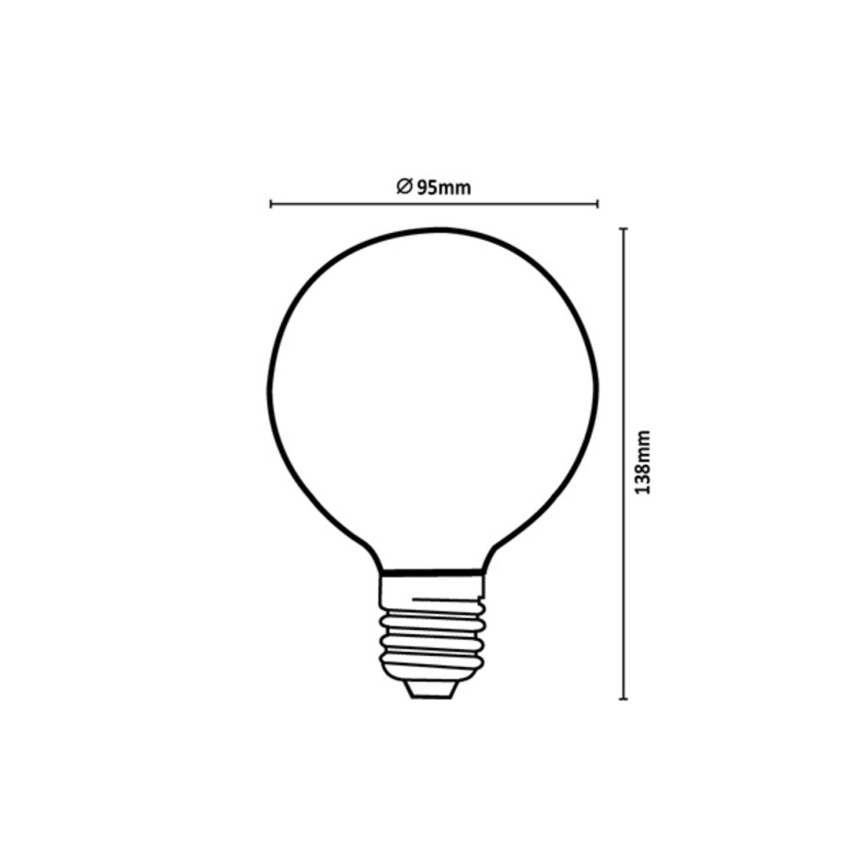 Rabalux - LED žiarovka FILAMENT G95 E27/6W/230V 4000K