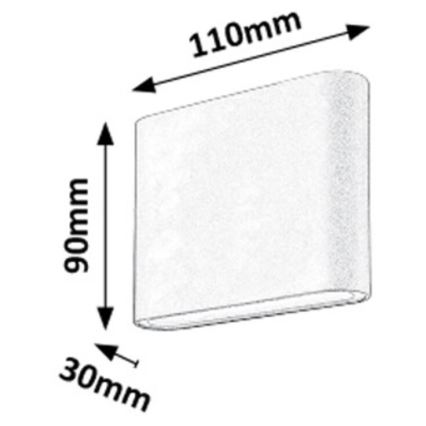 Rabalux - LED Vonkajšie nástenné svietidlo 2xLED/3W/230V IP54 3000K