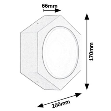 Rabalux - LED Vonkajšie nástenné svietidlo LED/9W/230V IP54 680lm 3000K