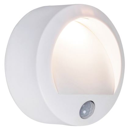 Rabalux - LED Vonkajšie nástenné svietidlo so senzorom LED/1,5W/3xAA IP44 biela