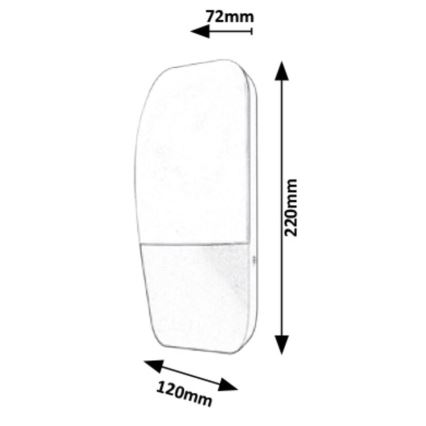 Rabalux - LED Vonkajšie nástenné svietidlo LED/10W/230V IP65 800lm 4000K