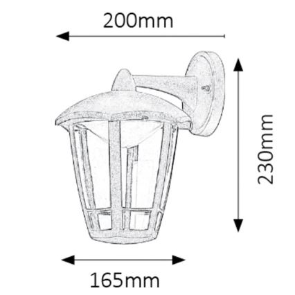 Rabalux - LED Vonkajšie nástenné svietidlo LED/8W/230V IP44