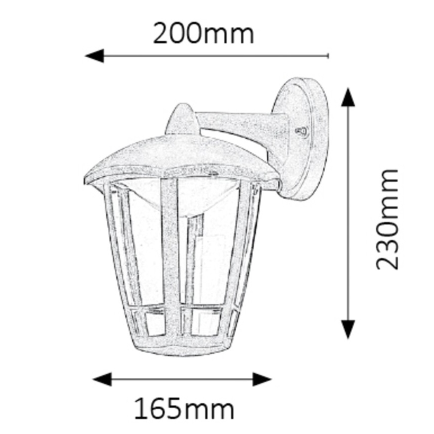 Rabalux - LED Vonkajšie nástenné svietidlo LED/8W/230V IP44