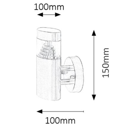 Rabalux - LED Vonkajšie nástenné svietidlo LED/6W/230V IP44