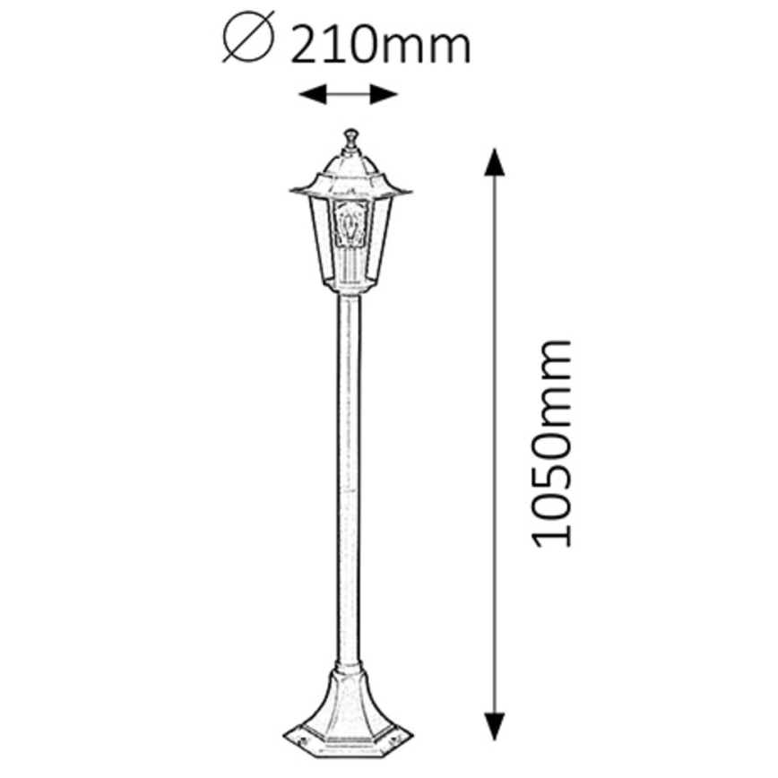 Rabalux 8210 - Vonkajšia lampa VELENCE 1xE27/60W/230V