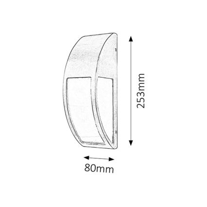 Rabalux - Vonkajšie nástenné svietidlo 1xE27/40W/230V