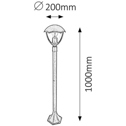 Rabalux 8674 - Vonkajšia lampa MIAMI 1xE27/40W/230V