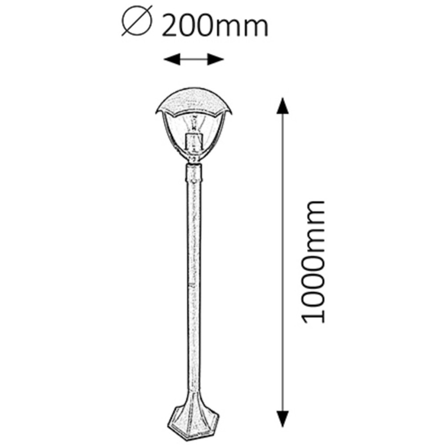 Rabalux 8674 - Vonkajšia lampa MIAMI 1xE27/40W/230V