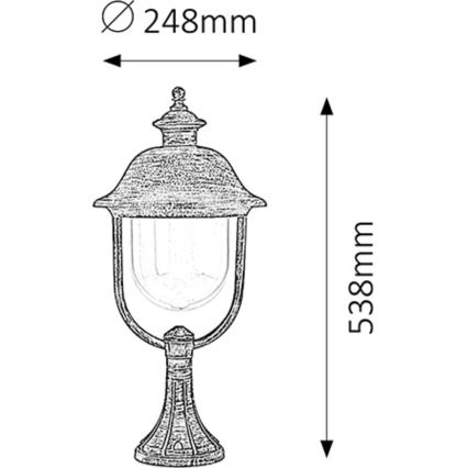 Rabalux - Vonkajšia lampa 1xE27/100W