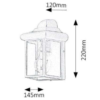 Rabalux - Vonkajšie nástenné svietidlo 1xE27/60W/230V IP43 biela