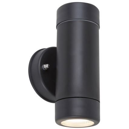 Vonkajšie nástenné svietidlo 2xGU10/10W/230V IP44 čierna