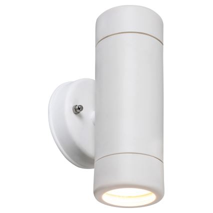 Vonkajšie nástenné svietidlo 2xGU10/10W/230V IP44 biela