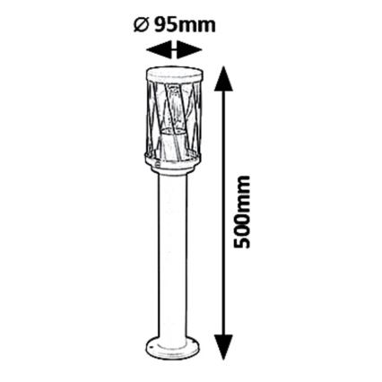 Rabalux 8889 - Vonkajšia lampa BUDAPEST 1xE27/40W/230V IP44