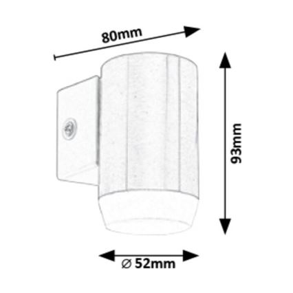 Rabalux - LED Vonkajšie nástenné svietidlo LED/4W/230V IP44
