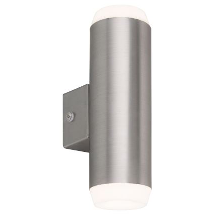 Rabalux - LED Vonkajšie nástenné svietidlo 2xLED/4W/230V saténový matný chróm IP44