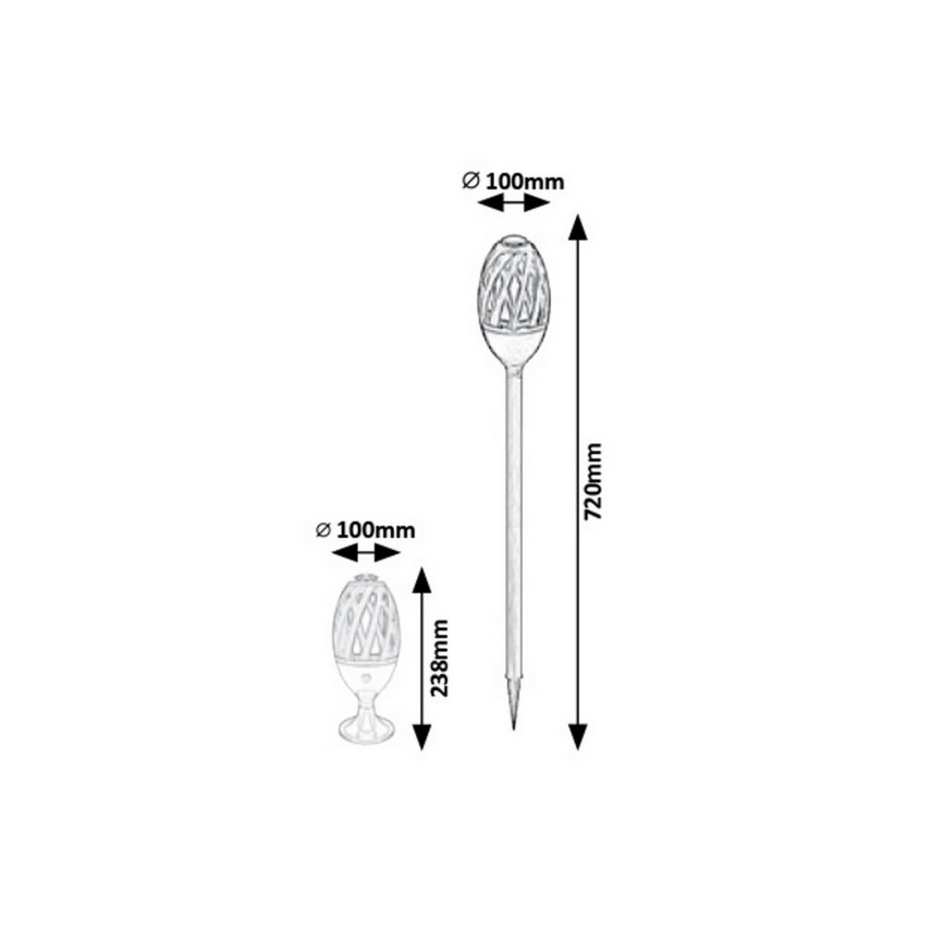 Rabalux - LED Vonkajšie svietidlo LED/5W/s dobíjacími batériami na USB IP65