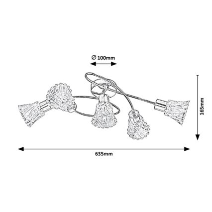 Rabalux - Bodové svietidlo 5xE14/40W/230V