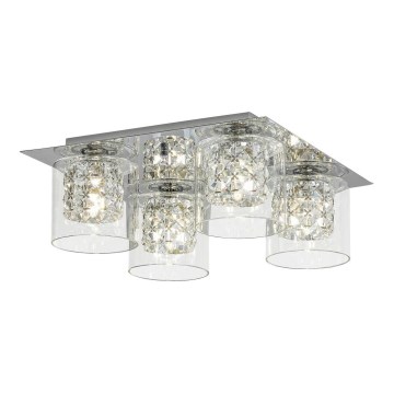 Rabalux - Krištáľové stropné svietidlo 4xG9/40W/230V 37x37 cm