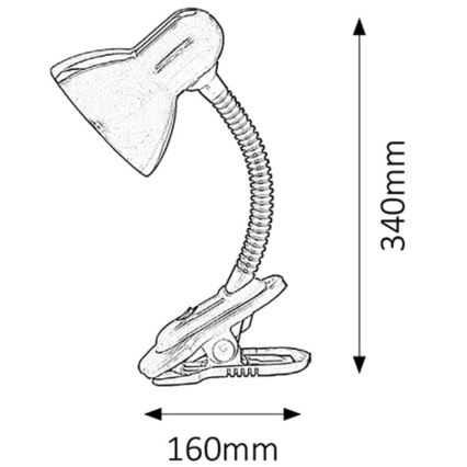 Rabalux - Lampa s klipom 1xE27/40W/230V