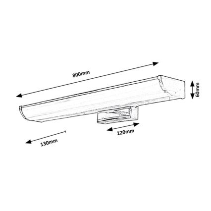 Rabalux - LED Kúpeľňové nástenné svietidlo LED/13,5W/230V IP44