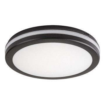 Rabalux - LED Kúpeľňové stropné svietidlo LED/28W/230V 3000/4000/6500K IP54 čierne pr. 30 cm