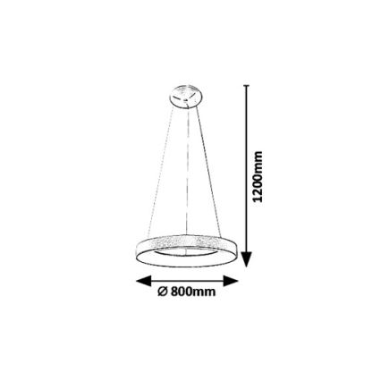 Rabalux - LED Luster na lanku CARMELLA LED/80W/230V