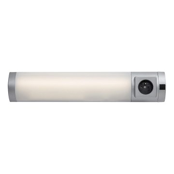 Rabalux - LED Podlinkové svietidlo so zásuvkou LED/5W/230V 4000K 45 cm strieborná