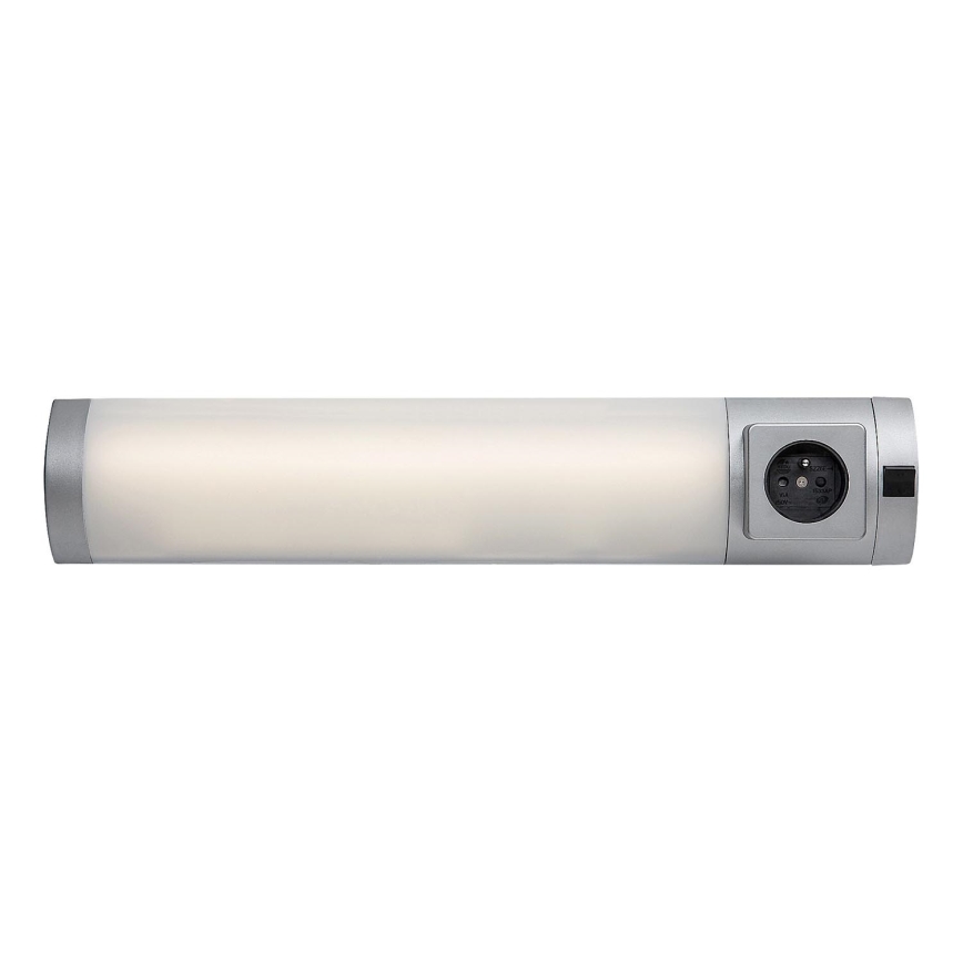 Rabalux - LED Podlinkové svietidlo so zásuvkou LED/5W/230V 4000K 45 cm strieborná