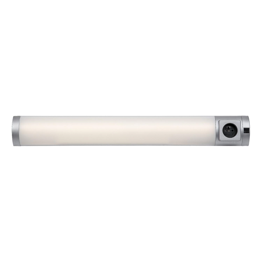Rabalux - LED Podlinkové svietidlo so zásuvkou LED/8W/230V 4000K 68 cm strieborná