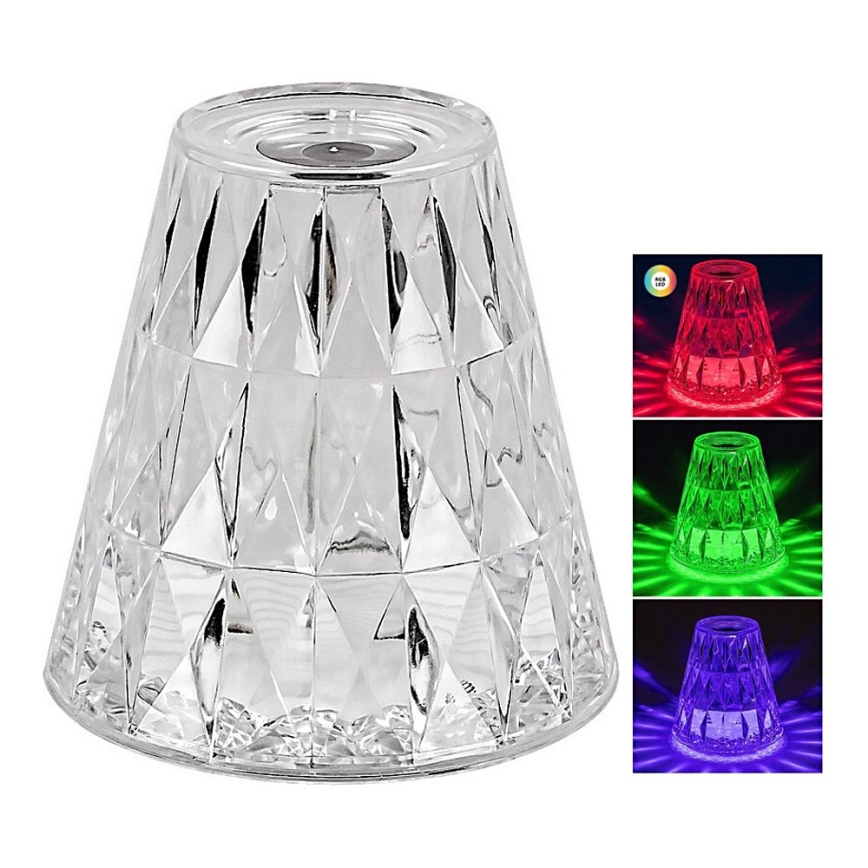Rabalux - LED RGB Stmievateľná nabíjacia stolná lampa LED/2W/5V/3xAAA 3000K