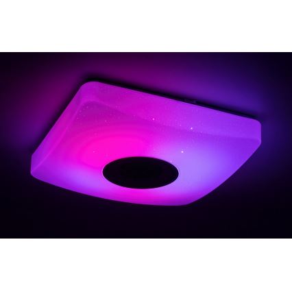 Rabalux - LED RGB Stmievateľné stropné svietidlo s reproduktorom LED/18W/230V 3000-6000K Bluetooth + diaľkové ovládanie